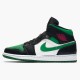 Air Jordan 1 Mid Pine Green Black/Gym Red/White/Pine Green Pánské Boty