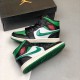 Air Jordan 1 Mid Pine Green Black/Gym Red/White/Pine Green Pánské Boty