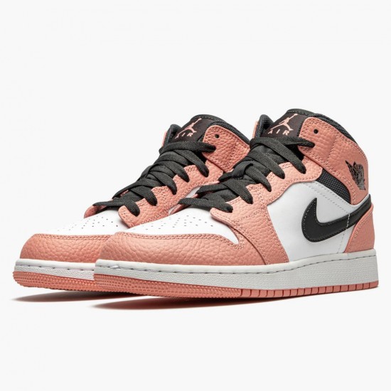 Air Jordan 1 Mid Pink Quartz Pink Quartz/DK Smoke Grey Pánské Boty