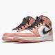 Air Jordan 1 Mid Pink Quartz Pink Quartz/DK Smoke Grey Pánské Boty