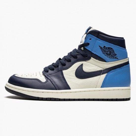 Air Jordan 1 Retro High OG Obsidian University Blue Sail/Obsidian/University Blue Pánské Boty