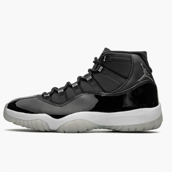 Air Jordan 11 Retro 25th Anniversary Black/Clear/White/Metallic Silver Dámské/Pánské Boty