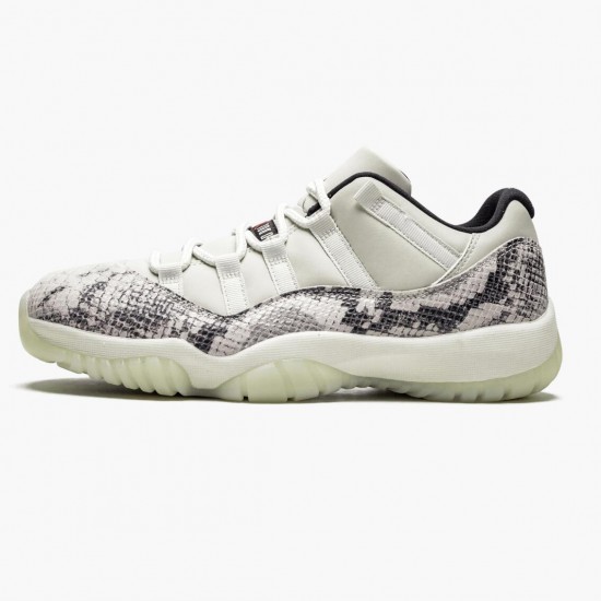 Air Jordan 11 Retro Low Snake Light Bone Light Bone/Smoke Grey/White Bl Black Dámské/Pánské Boty