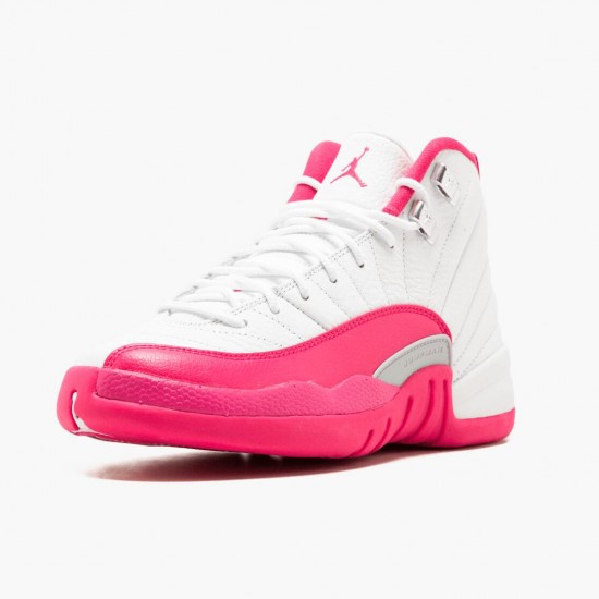 Air Jordan 12 Retro Dynamic Pink White/Vivid Pink/Mtllc Silver Dámskés Boty