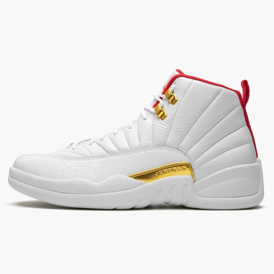 Air Jordan 12 Retro FIBA White/University Red/Metallic Dámské/Pánské Boty