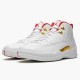 Air Jordan 12 Retro FIBA White/University Red/Metallic Dámské/Pánské Boty