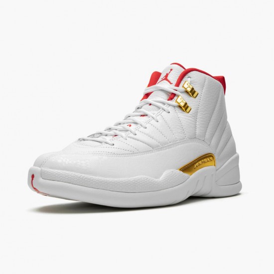 Air Jordan 12 Retro FIBA White/University Red/Metallic Dámské/Pánské Boty