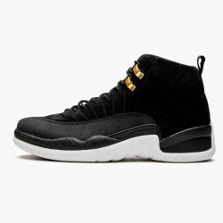 Air Jordan 12 Retro Reverse Taxi Black/Gold White Pánské Boty