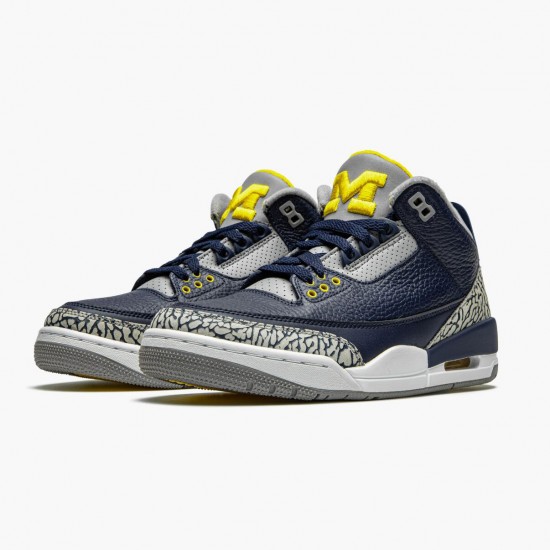 Air Jordan 3 Retro Michigan Black/University Gold CePánskét G Pánské Boty