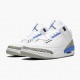 Air Jordan 3 Retro UNC White/Valor Blue Tech Gray Dámské/Pánské Boty