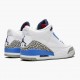 Air Jordan 3 Retro UNC White/Valor Blue Tech Gray Dámské/Pánské Boty