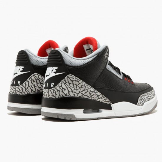 Air Jordan 3 Retro Og Black/CePánskét Black/Fire Red/CePánskét Grey Pánské Boty