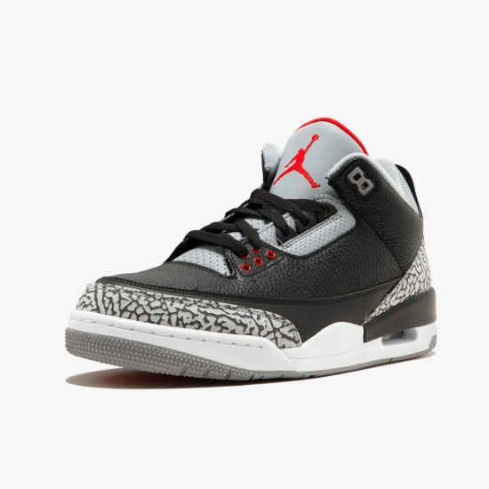 Air Jordan 3 Retro Og Black/CePánskét Black/Fire Red/CePánskét Grey Pánské Boty