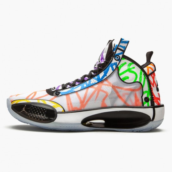 Air Jordan 34 Zion Williamson Coloring Book White/Black/Multi Color Pánské Boty