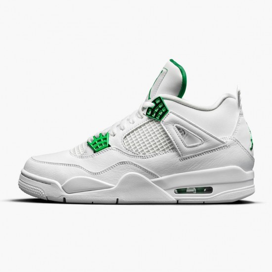 Air Jordan 4 Retro Metallic Green White/Metallic Silver Pine Green Dámské/Pánské Boty