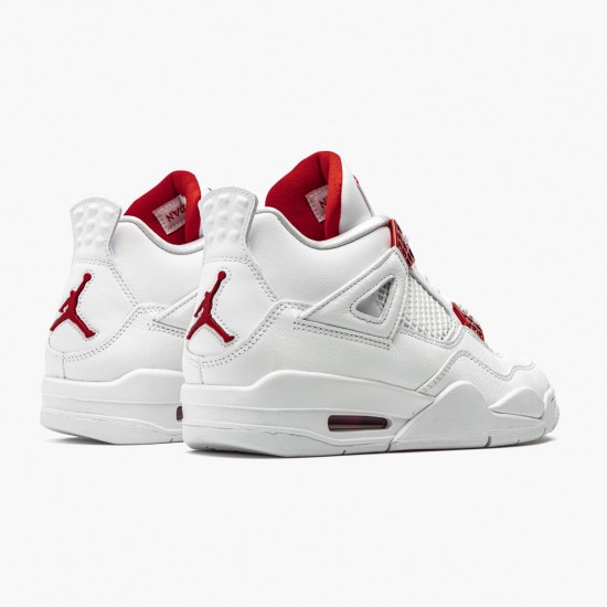 Air Jordan 4 Retro Metallic Red White/Metallic Silver Univers Dámské/Pánské Boty