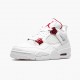 Air Jordan 4 Retro Metallic Red White/Metallic Silver Univers Dámské/Pánské Boty