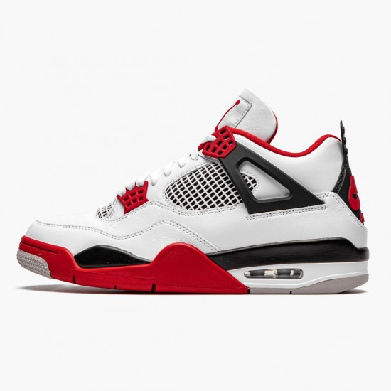 Air Jordan 4 Retro OG Fire Red 2020 White/Fire Red-Black Tech Grey Pánské Boty