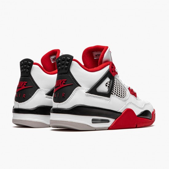 Air Jordan 4 Retro OG GS Fire Red 2020 White/Fire Red/Black Tech Grey Pánské Boty