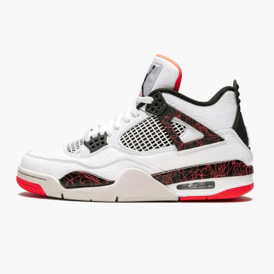 Air Jordan 4 Retro Pale Citron White/Black/Bright Crimson/Pale Citron Dámské/Pánské Boty