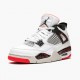 Air Jordan 4 Retro Pale Citron White/Black/Bright Crimson/Pale Citron Dámské/Pánské Boty