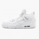 Air Jordan 4 Retro Pure Money White/Metallic Silver Dámské/Pánské Boty