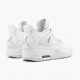 Air Jordan 4 Retro Pure Money White/Metallic Silver Dámské/Pánské Boty