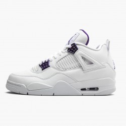 Air Jordan 4 Retro Purple Metallic White/Metallic Silver/Court Purple Dámské/Pánské Boty