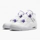 Air Jordan 4 Retro Purple Metallic White/Metallic Silver/Court Purple Dámské/Pánské Boty