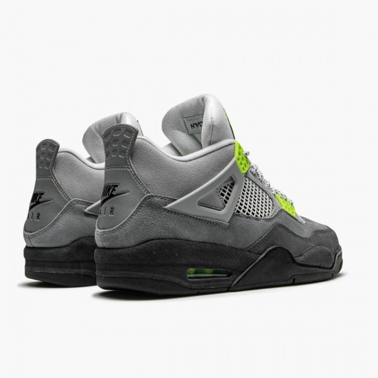 Air Jordan 4 Retro SE 95 Neon Cool Grey/Volt Wolf Grey Anthr Pánské Boty