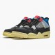 Air Jordan 4 Retro Union Off Noir Off Noir/Brigade Blue/Dark Smo Dámské/Pánské Boty