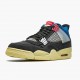 Air Jordan 4 Retro Union Off Noir Off Noir/Brigade Blue/Dark Smo Dámské/Pánské Boty