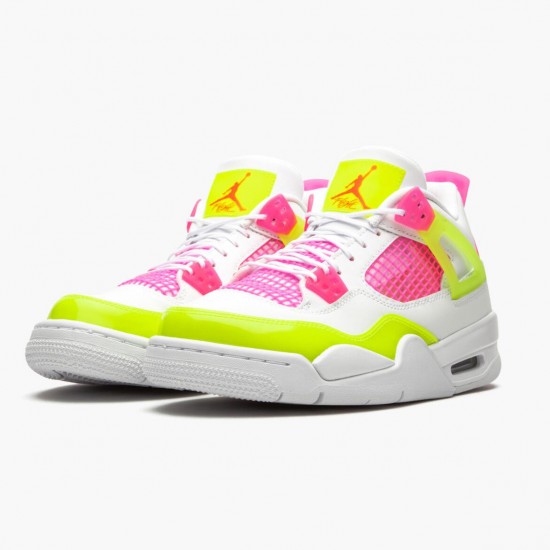 Air Jordan 4 Retro White Lemon Pink White/Lemon Venom/Pink Blast Dámské/Pánské Boty