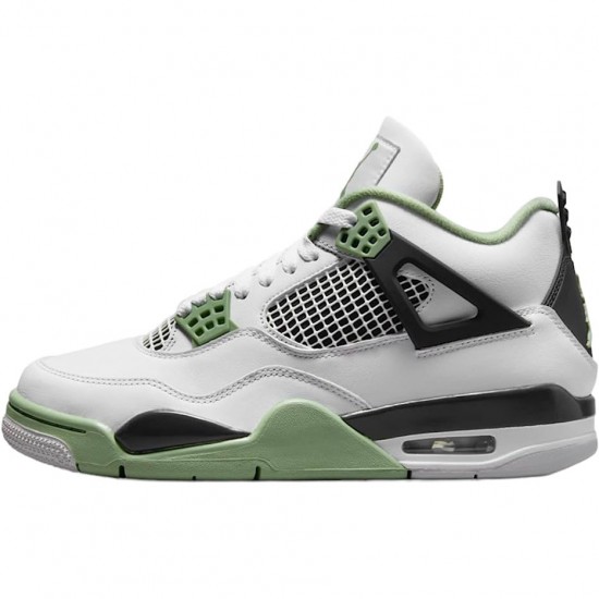 Air Jordan 4 Retro White Oil Green Dark Ash White/Seafoam/Dark Ash/Neutral Grey Pánské Boty