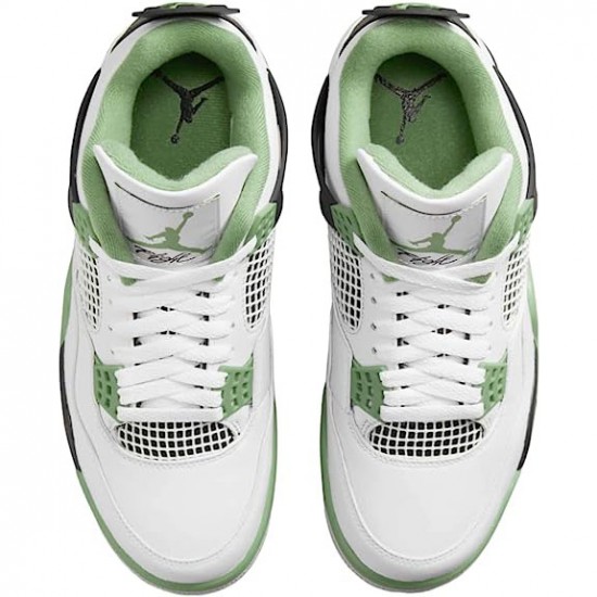 Air Jordan 4 Retro White Oil Green Dark Ash White/Seafoam/Dark Ash/Neutral Grey Pánské Boty