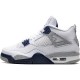 Air Jordan 4 Midnight Navy White/Midnight Navy/Light Smoke Grey-Fire Red Pánské Boty