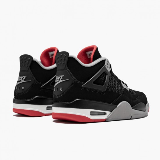 Air Jordan 4 Retro Bred 2019 Release Black/CePánskét Grey/Summit White/Fire Red Pánské Boty