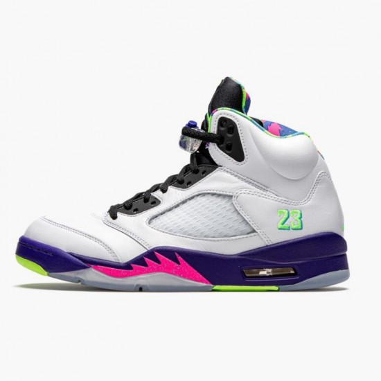 Air Jordan 5 Retro Alternate Bel Air White/Court Purple-Racer Pink-Ghost Green Dámské/Pánské Boty