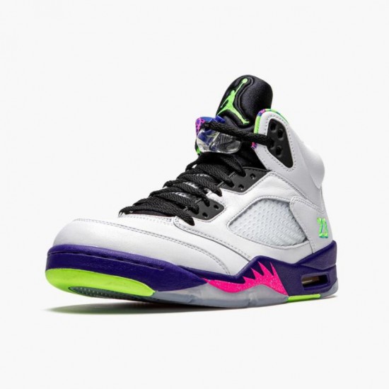 Air Jordan 5 Retro Alternate Bel Air White/Court Purple-Racer Pink-Ghost Green Dámské/Pánské Boty