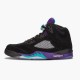 Air Jordan 5 Retro Black Grape Black/New Emerald Grape Ice Dámské/Pánské Boty