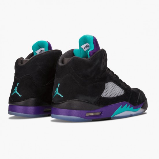 Air Jordan 5 Retro Black Grape Black/New Emerald Grape Ice Dámské/Pánské Boty