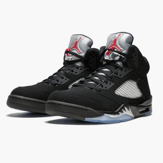 Air Jordan 5 Retro Black Metallic Black/Metallic Silver Dámské/Pánské Boty