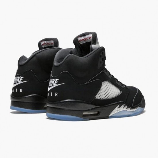 Air Jordan 5 Retro Black Metallic Black/Metallic Silver Dámské/Pánské Boty