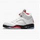 Air Jordan 5 Retro Fire Red Silver Tongue True White/Fire Red/Black Pánské Boty