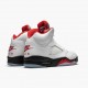 Air Jordan 5 Retro Fire Red Silver Tongue True White/Fire Red/Black Pánské Boty