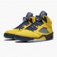 Air Jordan 5 Retro Michigan 2019 AmarilloCollege Navy Amarillo/College Navy-Amarillo Dámské/Pánské Boty