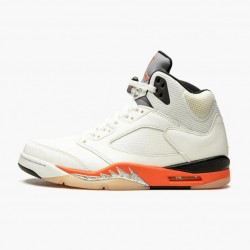 Air Jordan 5 Retro Shattered Backboard Sail Orange/Black Dámské/Pánské Boty