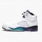 Air Jordan 5 Retro Grape White/New Emerald Grp Ice Blk Pánské Boty