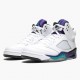 Air Jordan 5 Retro Grape White/New Emerald Grp Ice Blk Pánské Boty