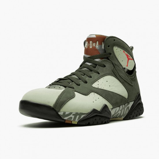 Air Jordan 7 Retro Patta Icicle Icicle/Sequoia-River Rock-Light Crimson Dámské/Pánské Boty